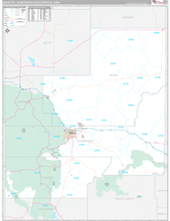 Rapid City Metro Area Wall Map Premium Style 2024